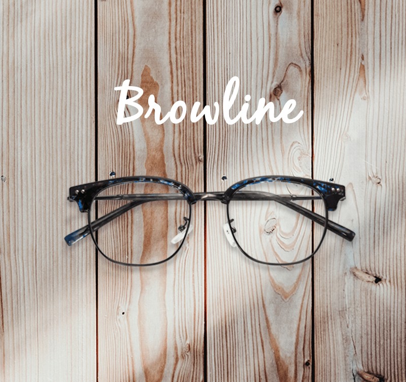 Browline glasses frame