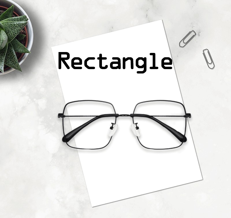 Rectangle and square glasses frame