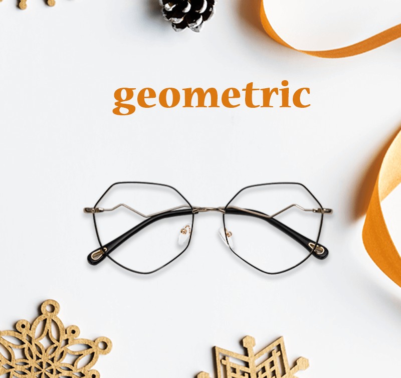 Geometric glasses frame